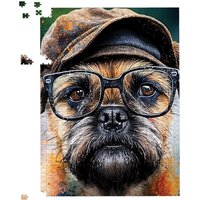 Warren Reed - Designer Border Terrier Dog Splashart Jigsaw Puzzle | Size: 1000 Pieces