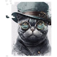 Warren Reed - Designer British Shorthair Cat Splashart Jigsaw Puzzle | Size: 500 Piece