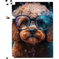 Warren Reed - Designer Cavapoo Dog Face Splashart Jigsaw Puzzle | Size: 500 Piece
