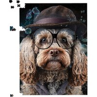 Warren Reed - Designer Cockapoo Dog With Glasses Splashart Jigsaw Puzzle | Size: 500 Piece