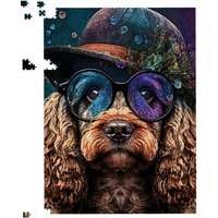 Warren Reed - Designer Cockapoo Dog Face Splashart Jigsaw Puzzle | Size: 500 Piece