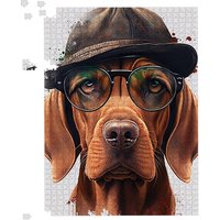 Warren Reed - Designer Hungarian Vizsla Dog Splashart Jigsaw Puzzle | Size: 1000 Pieces