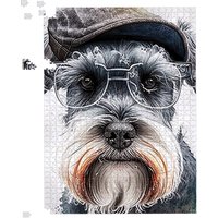 Warren Reed - Designer Miniature Schnauzer Dog Splashart Jigsaw Puzzle | Size: 500 Piece