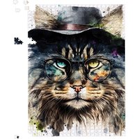Warren Reed - Designer Norwegian Forest Cat Splashart Jigsaw Puzzle | Size: 1000 Pieces
