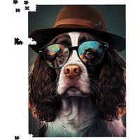 Warren Reed - Designer Springer Spaniel Dog Splashart Jigsaw Puzzle | Size: 500 Piece