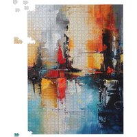Warren Reed - Designer Reflective Splendour: City In Abstract Jigsaw Puzzle | Size: 1000 Pieces