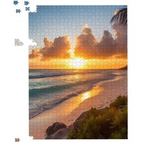 Warren Reed - Designer Sunrise On The Beach Jigsaw Puzzle | Size: 1000 Pieces