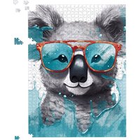 Warren Reed - Designer Splashart Koala In Glasses Jigsaw Puzzle | Size: 500 Piece