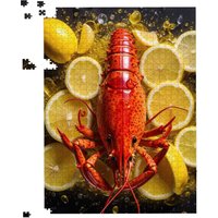 Warren Reed - Designer Lobster On Lemons Jigsaw Puzzle | Size: 1000 Pieces