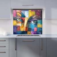 Warren Reed - Designer Fragmented Vision: Eyes Of The Soul Kitchen Splashback | Size: 600mm x 650mm