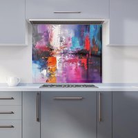 Warren Reed - Designer Vibrant Metropolis: A Palette Of Emotions Kitchen Splashback | Size: 900mm x 650mm