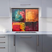 Warren Reed - Designer Quadrant Fusion: Colours In Conflict Kitchen Splashback | Size: 700mm x 650mm