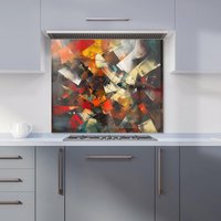 Warren Reed - Designer Dynamic Chaos: Energy Unleashed Kitchen Splashback | Size: 900mm x 650mm