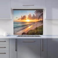 Warren Reed - Designer Sunrise On The Beach Kitchen Splashback | Size: 700mm x 650mm