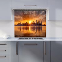 Warren Reed - Designer Sunrise In The City Kitchen Splashback | Size: 600mm x 600mm