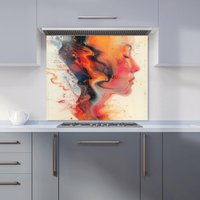 Warren Reed - Designer Geometric Vibrance Kitchen Splashback | Size: 900mm x 650mm