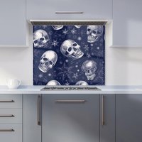 Warren Reed - Designer Evening Skulls & Stars Kitchen Splashback | Size: 600mm x 600mm