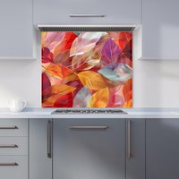 Warren Reed - Designer Kaleidoscope of Autumn Leaves Kitchen Splashback | Size: 600mm x 600mm