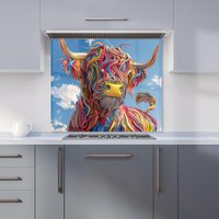 Warren Reed - Designer Twisted Colors of the Bull Kitchen Splashback | Size: 900mm x 750mm