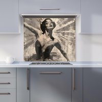 Warren Reed - Designer 1920s Ballerina Radiance Kitchen Splashback | Size: 900mm x 750mm