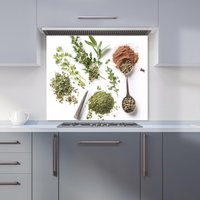 Warren Reed - Designer Spice & Herb Medley Kitchen Splashback in Orange | Size: 600mm x 600mm