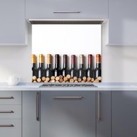 Warren Reed - Designer Wine Bottles in Harmony Kitchen Splashback | Size: 600mm x 750mm