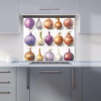 Warren Reed - Designer Onion Spectrum: Nature's Palette Kitchen Splashback | Size: 600mm x 600mm