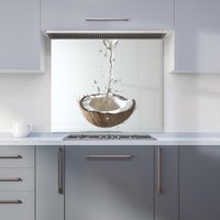 Warren Reed - Designer Splashing Coconut: A Fluid Moment Kitchen Splashback | Size: 900mm x 750mm
