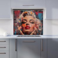 Warren Reed - Designer Vivid Marilyn: A Modern Expression Kitchen Splashback | Size: 900mm x 750mm