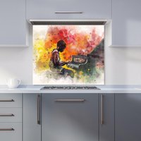 Warren Reed - Designer Young Virtuoso in Watercolor Symphony Kitchen Splashback | Size: 600mm x 750mm