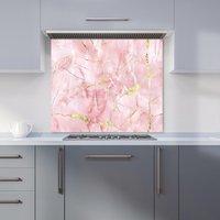 Warren Reed - Designer Rose Marble Effect Kitchen Splashback in Pink | Size: 900mm x 750mm