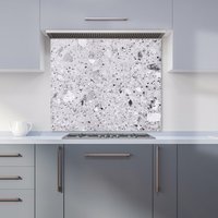 Warren Reed - Designer Silver Grey Quartz Effect Kitchen Splashback | Size: 600mm x 750mm