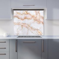 Warren Reed - Designer Peach Quartz Effect Kitchen Splashback | Size: 600mm x 650mm
