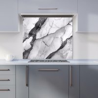 Warren Reed - Designer Grey & White Marble Effect Kitchen Splashback | Size: 900mm x 650mm