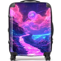 Designer Luggage Elena Sable: 00037 Suitcase in Purple | Size: Small