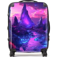 Designer Luggage Elena Sable: 00042 Suitcase in Purple | Size: Mini Cabin