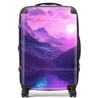 Designer Luggage Elena Sable: 00052 Suitcase in Purple | Size: Small