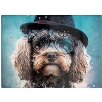 Warren Reed - Designer Cockapoo Dog Splashart Chopping Board