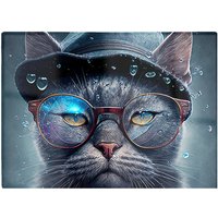 Warren Reed - Designer Russian Blue Cat Splashart Chopping Board