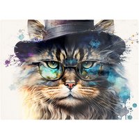 Warren Reed - Designer Siberian Cat Splashart Chopping Board