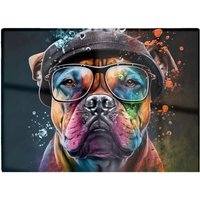 Warren Reed - Designer Staffordshire Bull Terrier Dog Splashart Chopping Board
