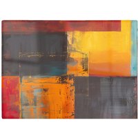 Warren Reed - Designer Golden Blocks Of Abstract Chopping Board