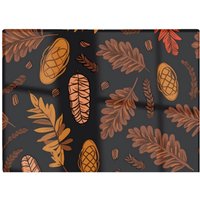 Warren Reed - Designer Autumn Leaves & Pinecones Chopping Board in Brown