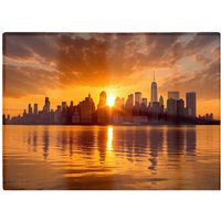 Warren Reed - Designer Sunrise In The City Chopping Board