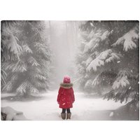 Warren Reed - Designer Little In The Snow Chopping Board in Red