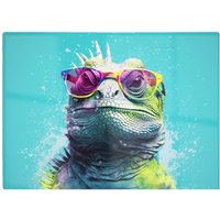 Warren Reed - Designer Inquisitive Splashart Iguana Chopping Board