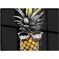 Warren Reed - Designer Splashart Pineapple In Glasses Chopping Board
