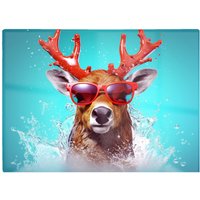 Warren Reed - Designer Rudolph With Reed Antlers Chopping Board