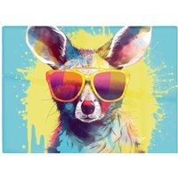 Warren Reed - Designer Splashart Wallaby In Glasses Chopping Board