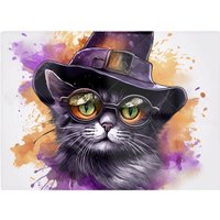 Warren Reed - Designer Splashart Longhaired Witches Cat Chopping Board